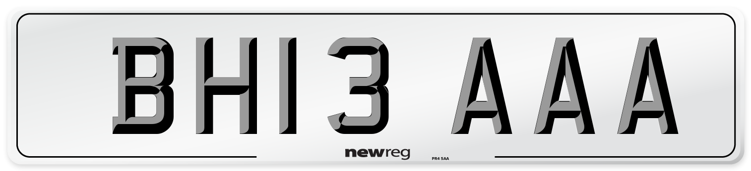 BH13 AAA Number Plate from New Reg